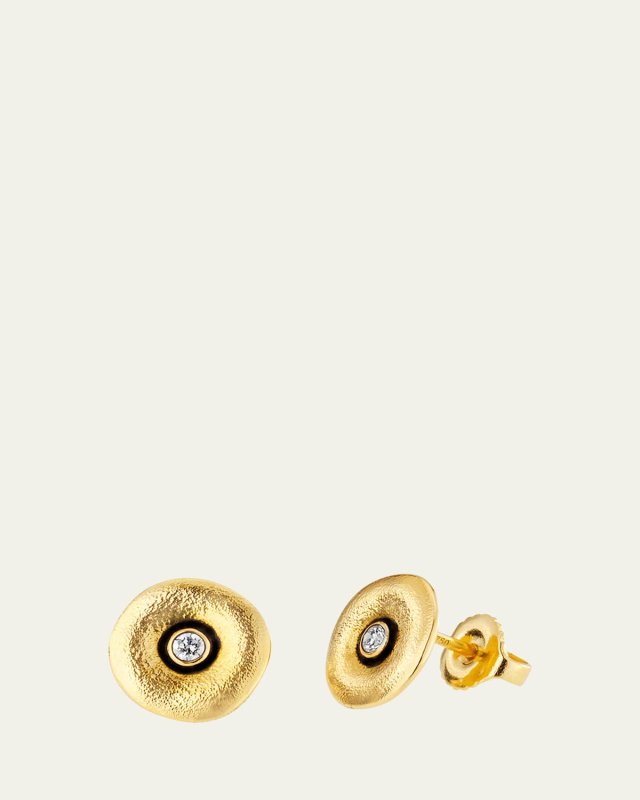 Orchard 18K Gold Diamond Stud Earrings